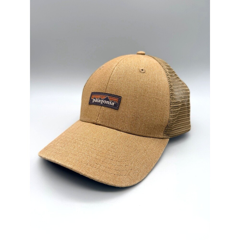 Patagonia Trucker Hat Tan Brown NetPlus Fishing Net Snapback Cap Outdoor Hiking